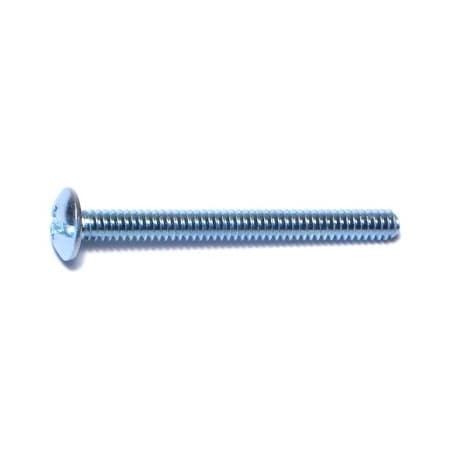 #6-32 X 1-1/2 In Combination Phillips/Slotted Truss Machine Screw, Zinc Plated Steel, 40 PK